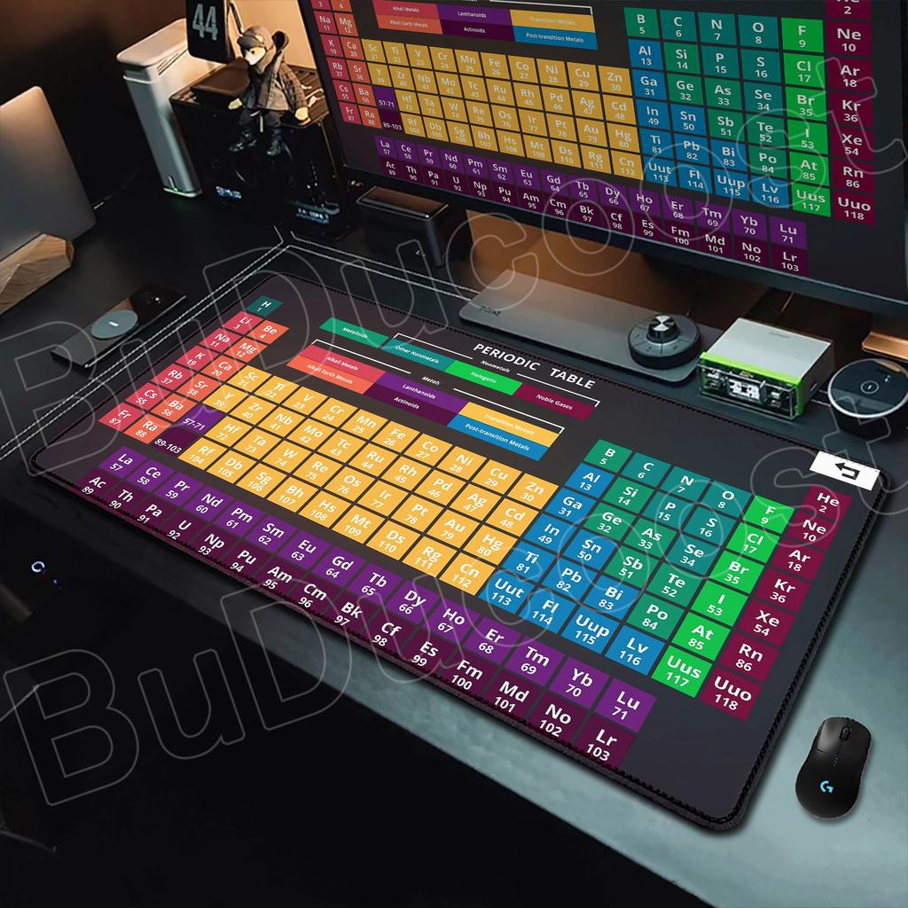 Gamer Periodic Table of Elements Computer Desk Mat Gaming Laptops Mouse Mats Mause Pad Mousepad Anti Slip Rubber Keyboard Carpet