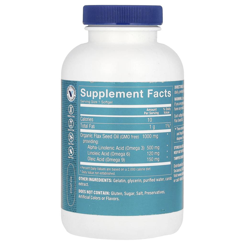 Flaxseed Oil, 1,000Mg, 120 Softgels