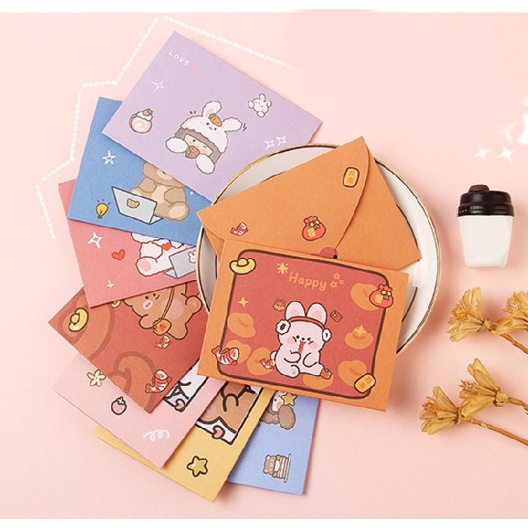 Birthday Card Festival Card Cartoon Animal Greeting Card Envelope Postcard for Children