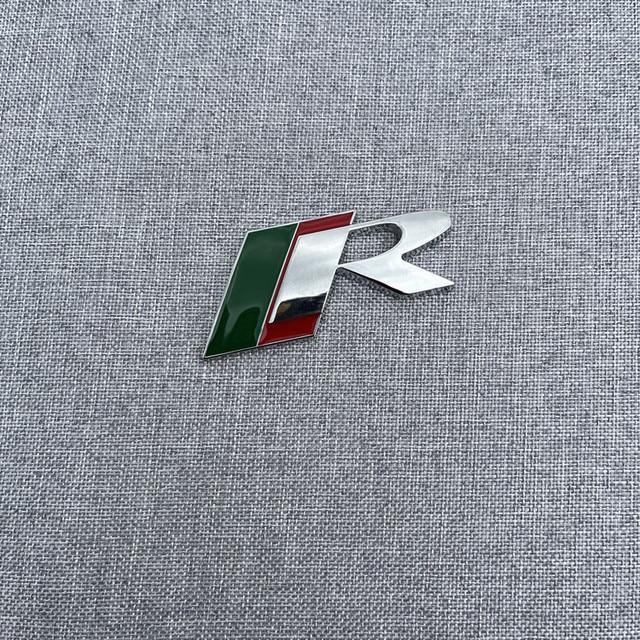 S Logo R Logo for Jaguar XF XE XJL R-SPORT Metal Car Emblem Badge Sports Tail Logo Leaf Plate Sticker
