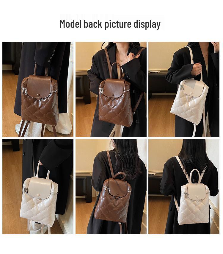 Korean Women's Minimalist Backpack 2025 - Trendy, Large-Capacity Autumn/Winter Handbag & Commuter Bag