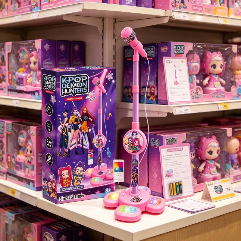Childrens Bluetooth Microphone Toy With Led Lights For Singing And Interactive Play