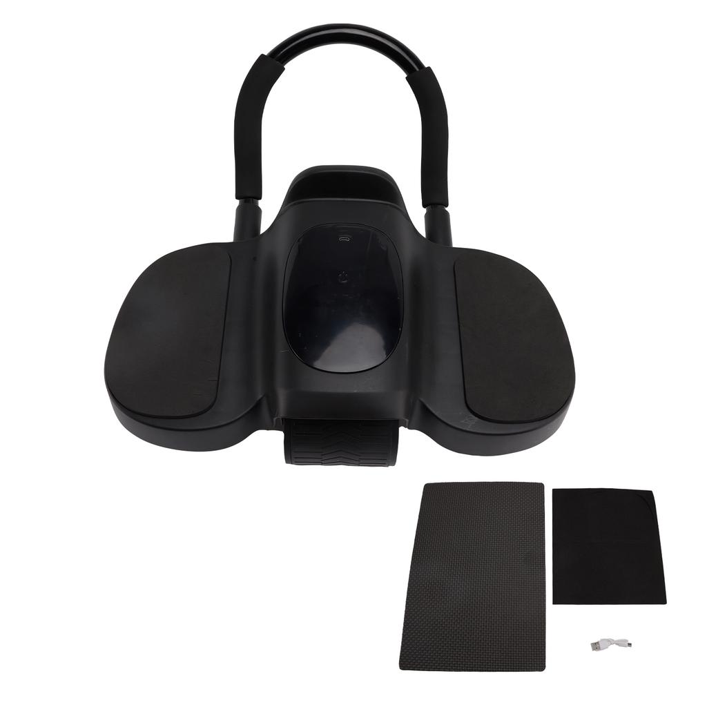 Upgraded Ab Roller with Elbow Support,Auto Rebound & LCD Display – Includes Knee Pads,Timer & Core Trainer,Perfect for Home Workouts Black