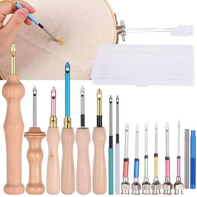 Punch Needle Kit Embroidery Punch Needle Kits Clothes Embroidery Knitting Sewing Needle Stitching Tools Set For Women Men Adults