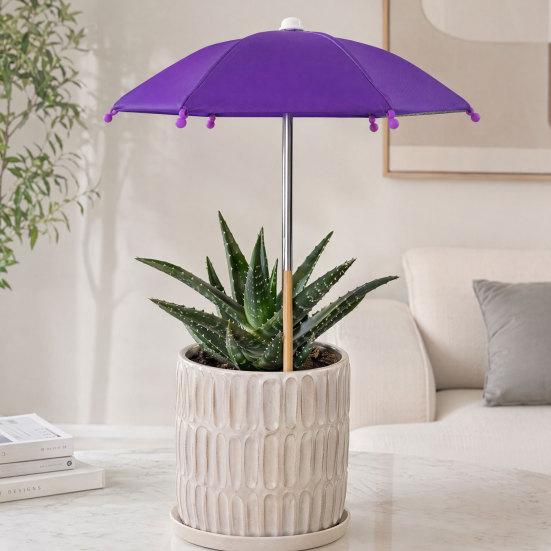 Balcony Plant Protector Umbrella for Outdoor Plants, Sun Shade Cover Potted Plants Adjustable & Garden Beds, Flower UV Protection with Stake Sunshade