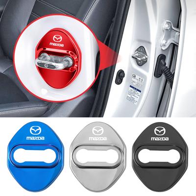 4PCS Car Styling Car Door Lock Covers Protection Accessories For Mazda 2 3 6 5 Atenza CX3 CX5 MX5 CX7 Axela CX30 CX90 CX60 CX50