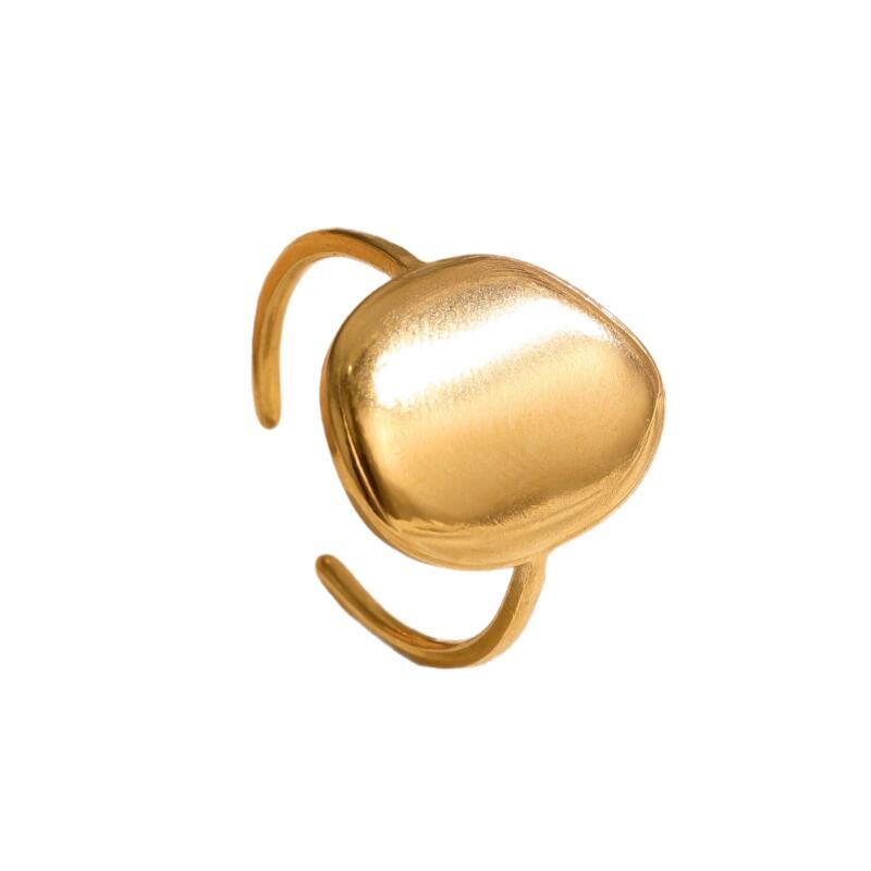 Stainless Steel Exaggerated Geometric Polygon Opening Rings for Women Men Waterproof Adjustment Rings Party Jewelry Accessories
