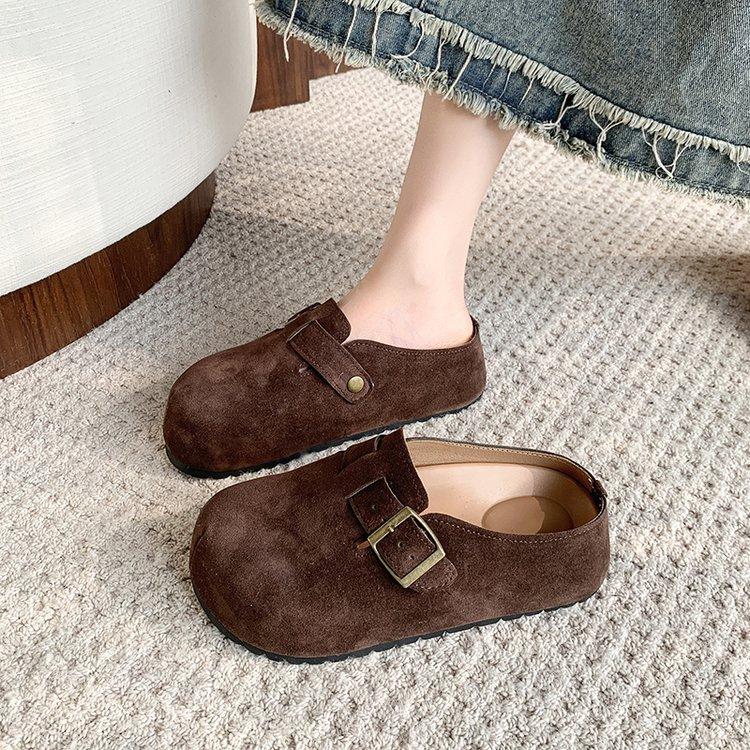 [Youshilai] Retro thick-soled heightening loafers for women in the spring of 2025, the new small one is versatile and one pedal.