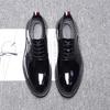 2024 New Autumn Men Oxford Dress Shoes Patent Leather Black Luxury Business Platform Comfortable Men Wedding Footwear