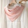 Premium Jacquard Naked Powder Cashew Flower 100% Mulberry Silk Silk Small Square Scarf Women's Summer Thin Silk Scarf Women