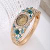 Quartz Movement Rhinestone Dress Watch Round Dial Quartz Bracelet Wristwatch  Daily Use