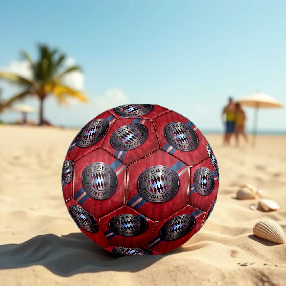 Bayern Monaco Pallone da Calcio Taglia 5 Alta Elasticità Pallone da Calcio Per Competizione All'aperto Allenamento Quotidiano Gioco