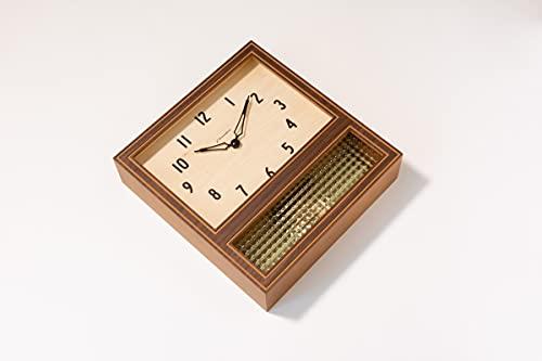 Interzero Chambre Court Pendulum Clock, Walnut, CH-057WN, Approx. W275 X H289 X D70mm