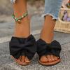 Women Slippers Trend Bow Anti Slip Sandals Wear-resistant Shoes Women Soft Sole Flat Heel Slippers Home Slides Women
