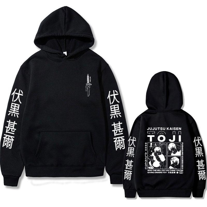Anime Jujutsu Kaisen Fushiguro Toji Graphic Hoodies Vintage Oversized Hooded Casual Long Sleeves Cotton Hoodie Men Women Clothes