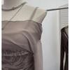 2KWEIRD Women Retro Y2K Hot Girl One Shoulder Mesh Sunscreen Cover Up Camisole Long Sleeve T-Shirt Two-piece Tops Suit Daily Outfit
