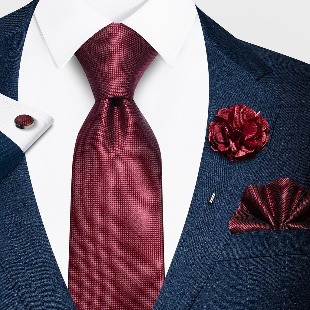 Fashion Men'S Paisley Tie Suit Pocket Towel Set 8Cm Polyester Jacquard Business Dress Tie