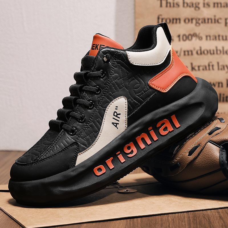 

Men s shoes trend personality 2025 autumn and winter new casual thick baseplate shoes trend sports shoes men s outdoor tooling shoes 44