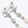 CHANEL C25 CC Logos Star Rhinestone Drop Pearl earring SVHardwareUsed