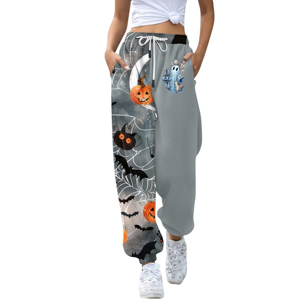 Women's Casual Fashion Sweatpants Halloween Printed Casual Pants