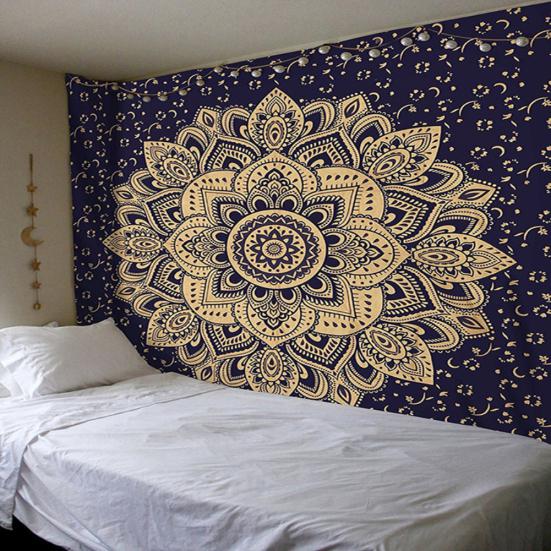 Mandala Flower Print Wall Hanging Tapestry Carpet Mat Home Living Room Decor