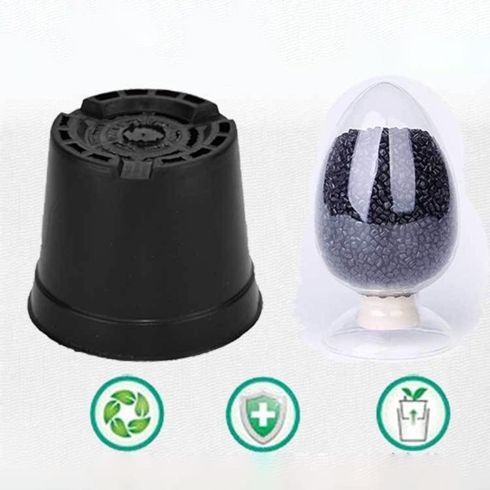 10PCS Set of Black Plastic Plant Pots for Indoor and Outdoor Use