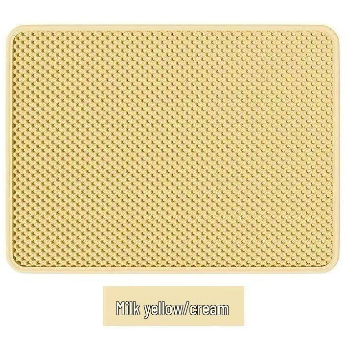 Double-Layer Cat Litter Mat with Anti-Scratch and Sand Control