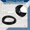Hihaha Silicone Vacuum Tube Hose for Automobile Vacuum Line High Temperature 5.5ft 1/8" 3.0mm Inner Diameter 3.5mm Thickness 1pc Black