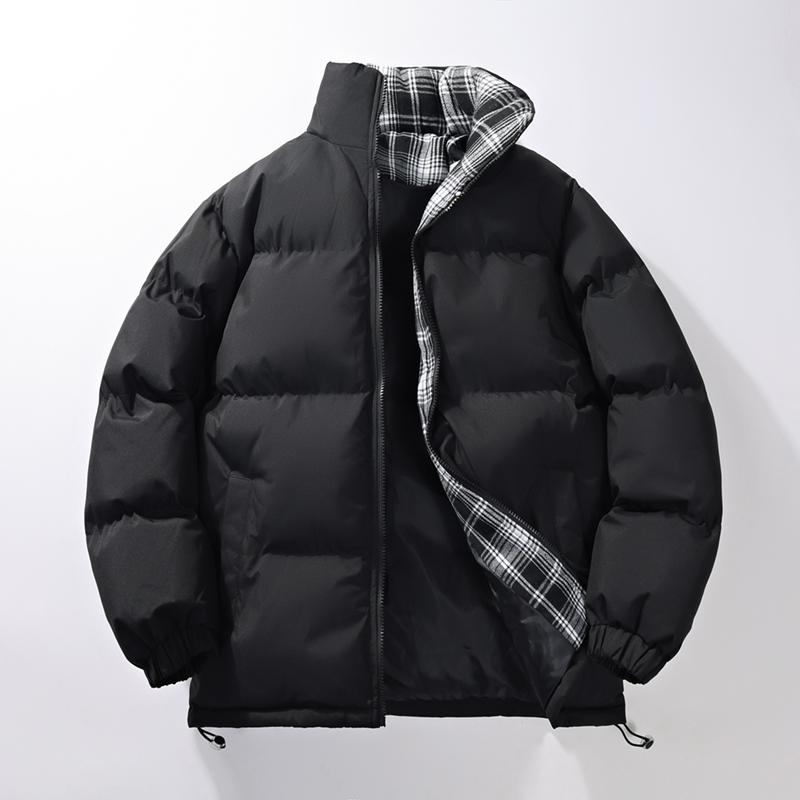 Winter Cotton Jacket Men's Standing Collar Cotton Jacket Men's Top Color Matching Casual