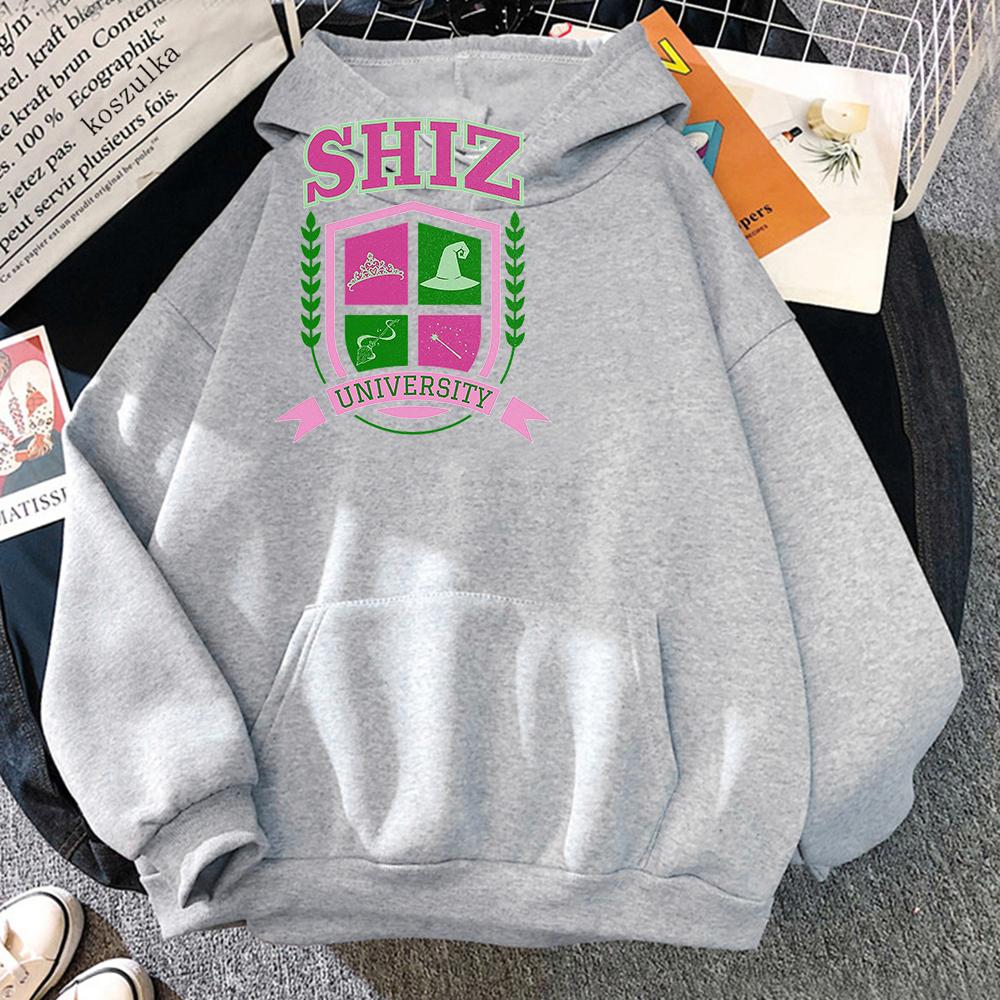 Shiz University Hoodie Fashion Women Aesthetic Graphic Movie Wicked Hoodie Unisex Vintage Elphaba Glinda Pullovers Sweatshirts