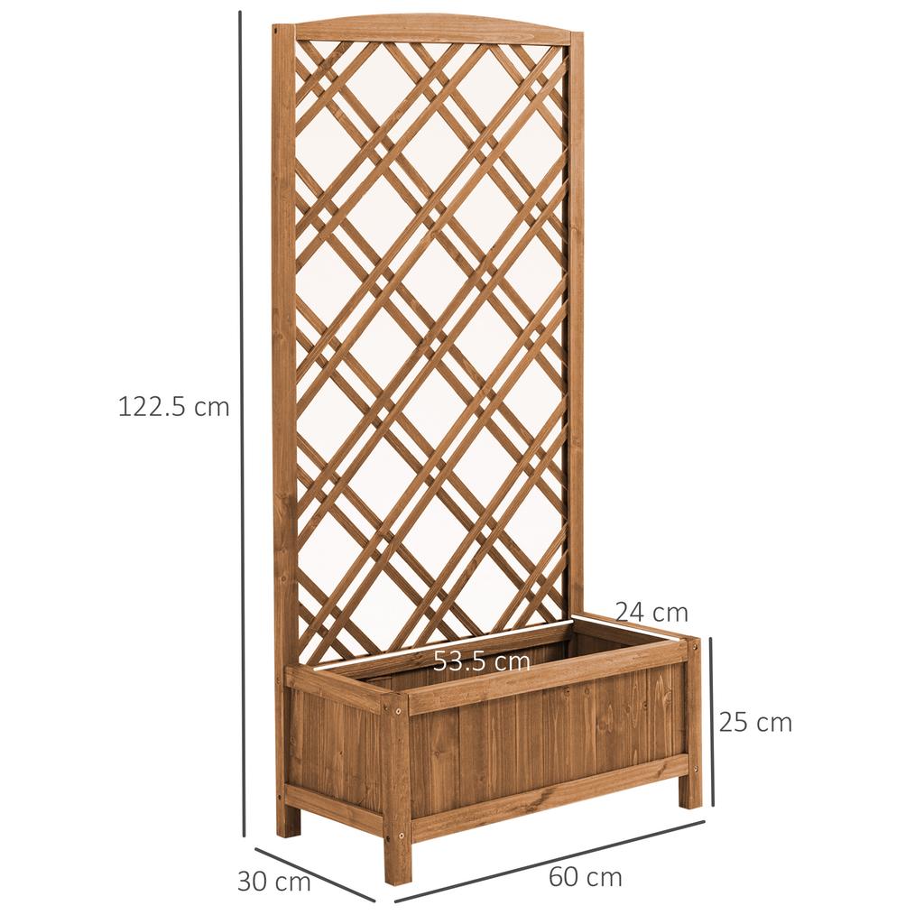 Fioriera da Giardino con Grigliato Letto Rialzato in Legno per Giardino con Grigliato per Verdure Erbe Aromatiche e Fiori Marrone