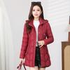 Women's Slimming Mid-Length Hooded Winter Cotton Jacket, 2025 Korean Style, Versatile, Thick, Warm, and Flattering.