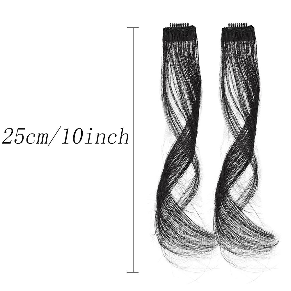 Bybrana Long Beard Fringes Black Brown Wear Natural Synthetic Fibre Wig