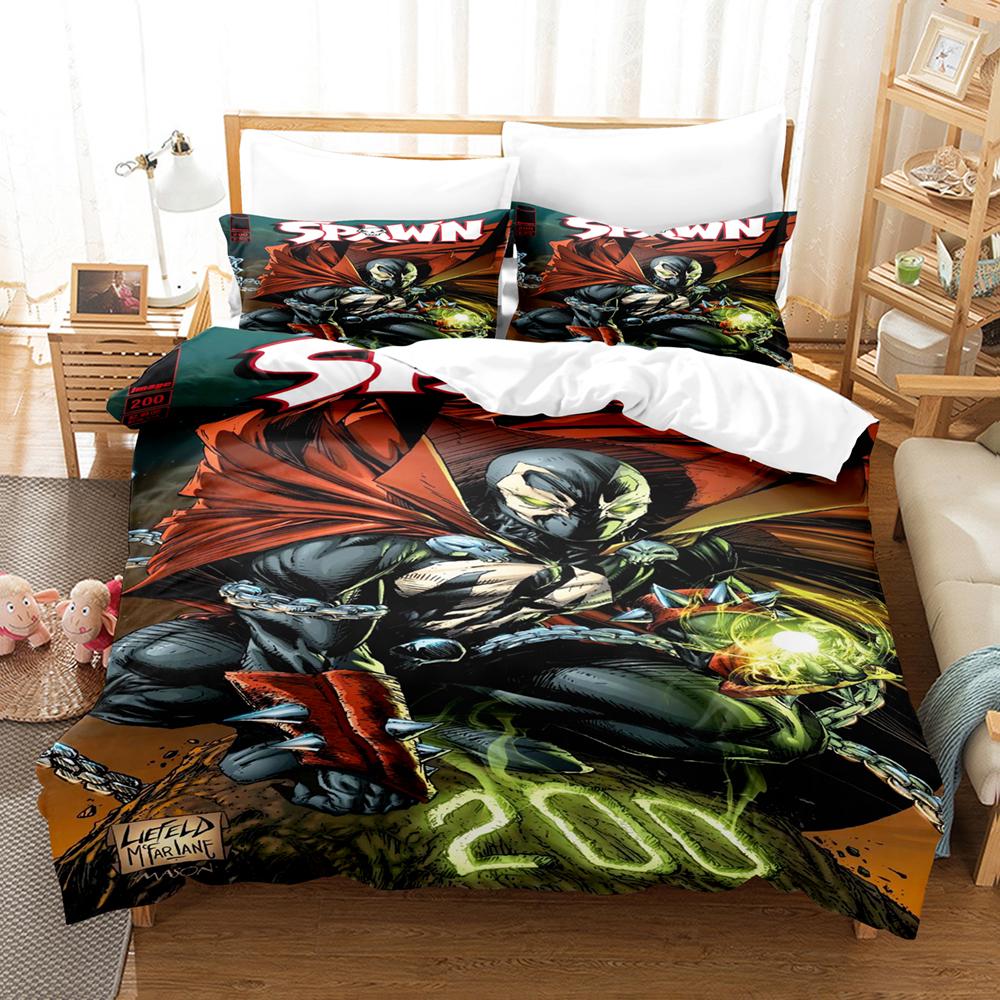 Главная 3D печатный комплект постельного белья односпальное одеяло королевы наволочка — фото 8