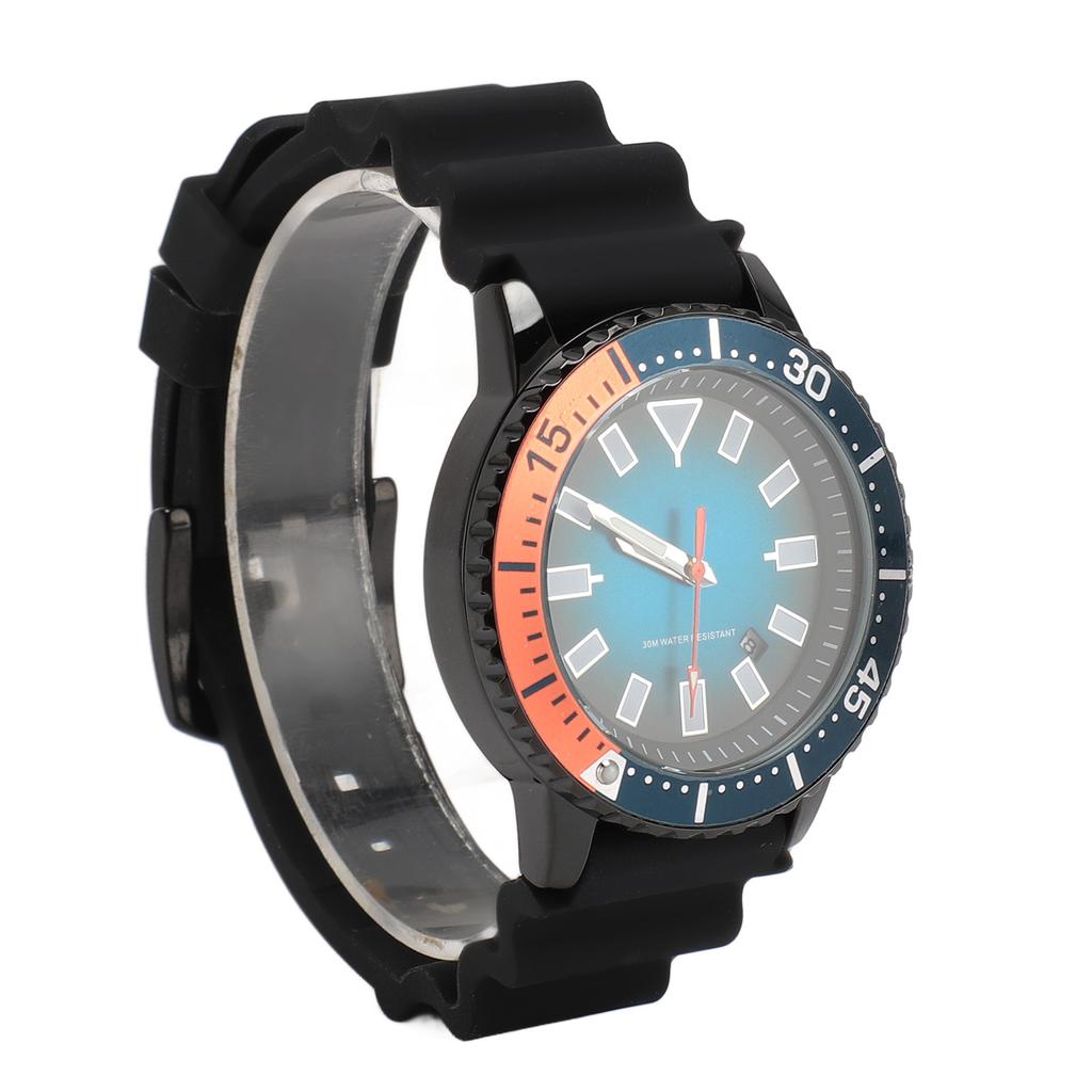 Rotating Bezel Watch Luminescent Automatic Date Analog Display Calendar Waterproof Men Automatic Watch
