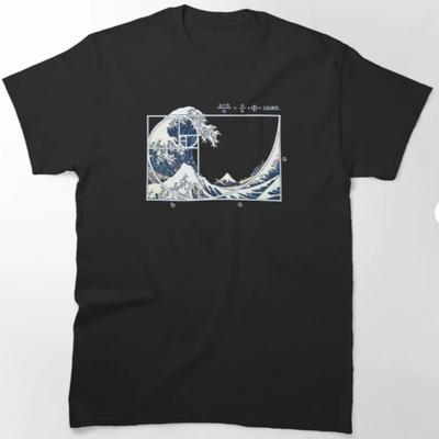 The Great Fibonacci Wave Classic T-Shirt American Vintage High Street Summer Essential Explosive 04198