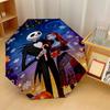 The Nightmare Before Christmas Jack Sally Windproof Auto 8 Rib Folding Umbrella Portable Outdoor Parasol