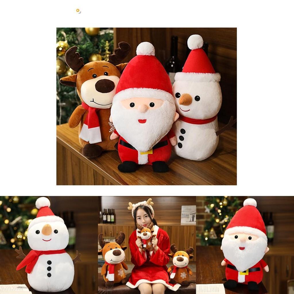 Delightfully Soft Christmas Plush Santa Elk Snowman Stuffed Toy For All Ages