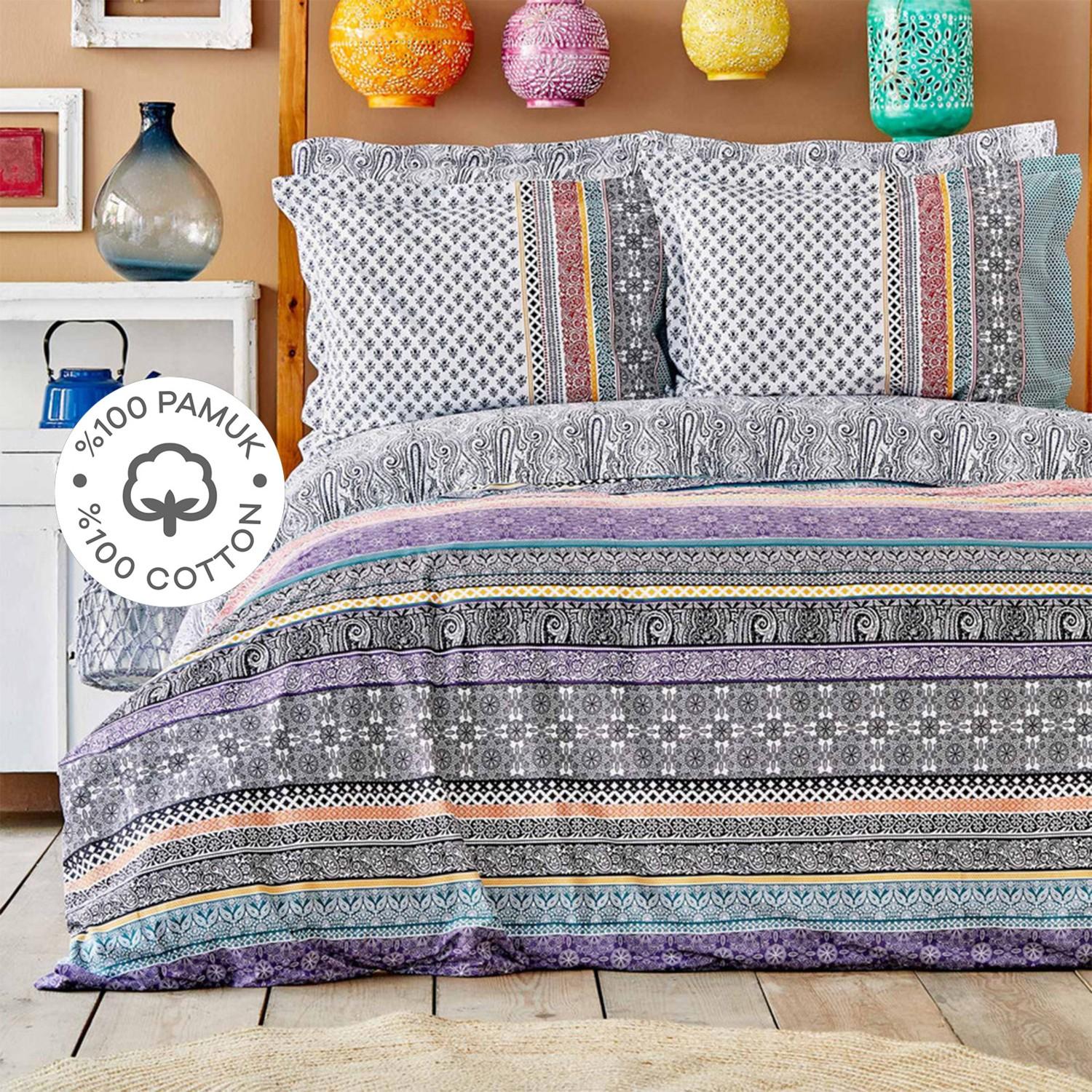 

Комплект двойного пододеяльника Nileso Red из 100 % хлопка