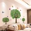 Self-adhesive Purple Lavender Butterfly Wall Decals DIY Floral Stickers for Coffee Shop Storefront Aesthetic Decoration