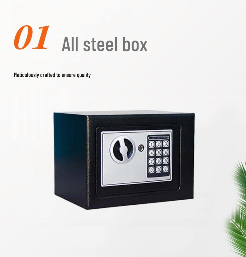 Small Steel Home Office Password Safe with Coin Deposit, Available in Multiple Colors