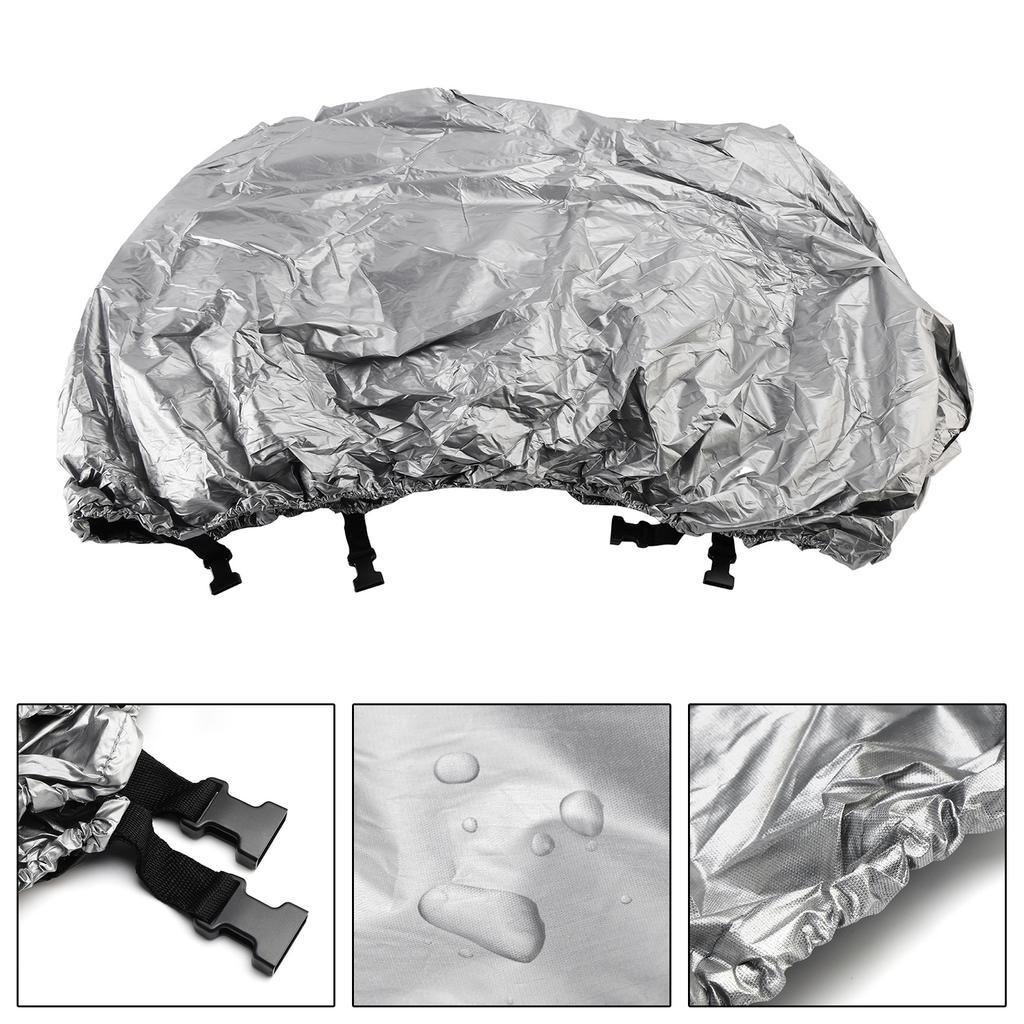 Heavy Duty Boat Cover Waterproof Silver For 16-18Ft Fishing Ski Bass Shelter
