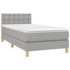 Maison Exclusive - Sommier à lattes de lit avec matelas Gris clair 100x200cm Tissu