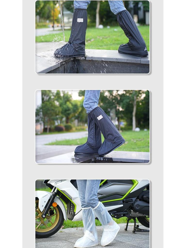 Unisex wasserdichte, rutschfeste High-Top-Gummistiefel aus PVC: Langlebige, verdickte, verschleißfeste Überschuhe für regnerische Tage