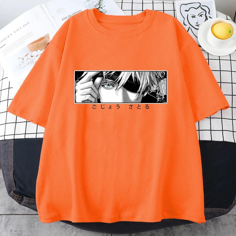 

New Summer Men Ladies Gojo Satoru Print T-Shirt Streetwear Unisex Y2k T-Shirt 4XL
