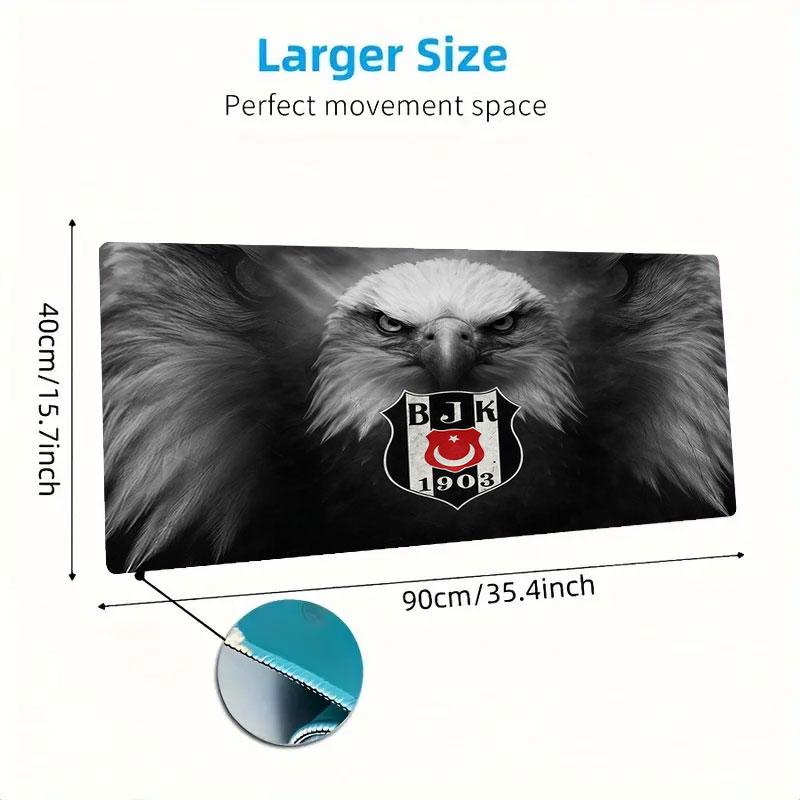 Besiktas Gymnastics Club Large Size Mouse Pad Large Gaming Table Cushion Non-slip Laptop Tablet Big Mousepad XXL Mat Mini PC Playmat With Lock Edge