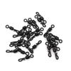 MNFT 25pcs Large Long Body Q-Shaped Black Color Quick Change Swivels For Carp Fishing Size 4# Fishing Terminal Tackle Accessory