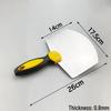 Curved Stainless Steel Spatula and Plastic Scraping Tool for Plastering and Wall Finishing, Free Shipping