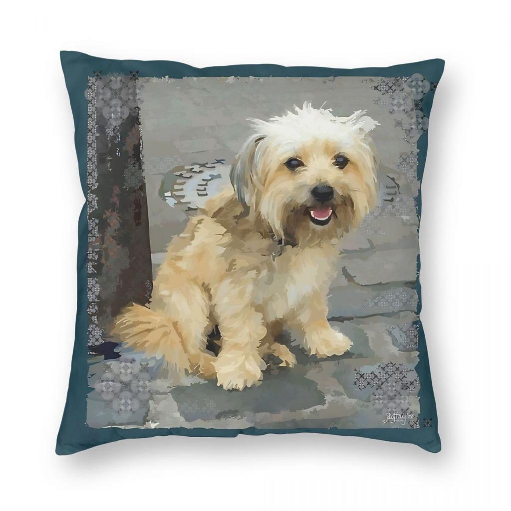 Yorkie Terrier Dog Cute Pillowcase Printed Polyester Cushion Cover Decor Pillow Case Cover Home Square cm