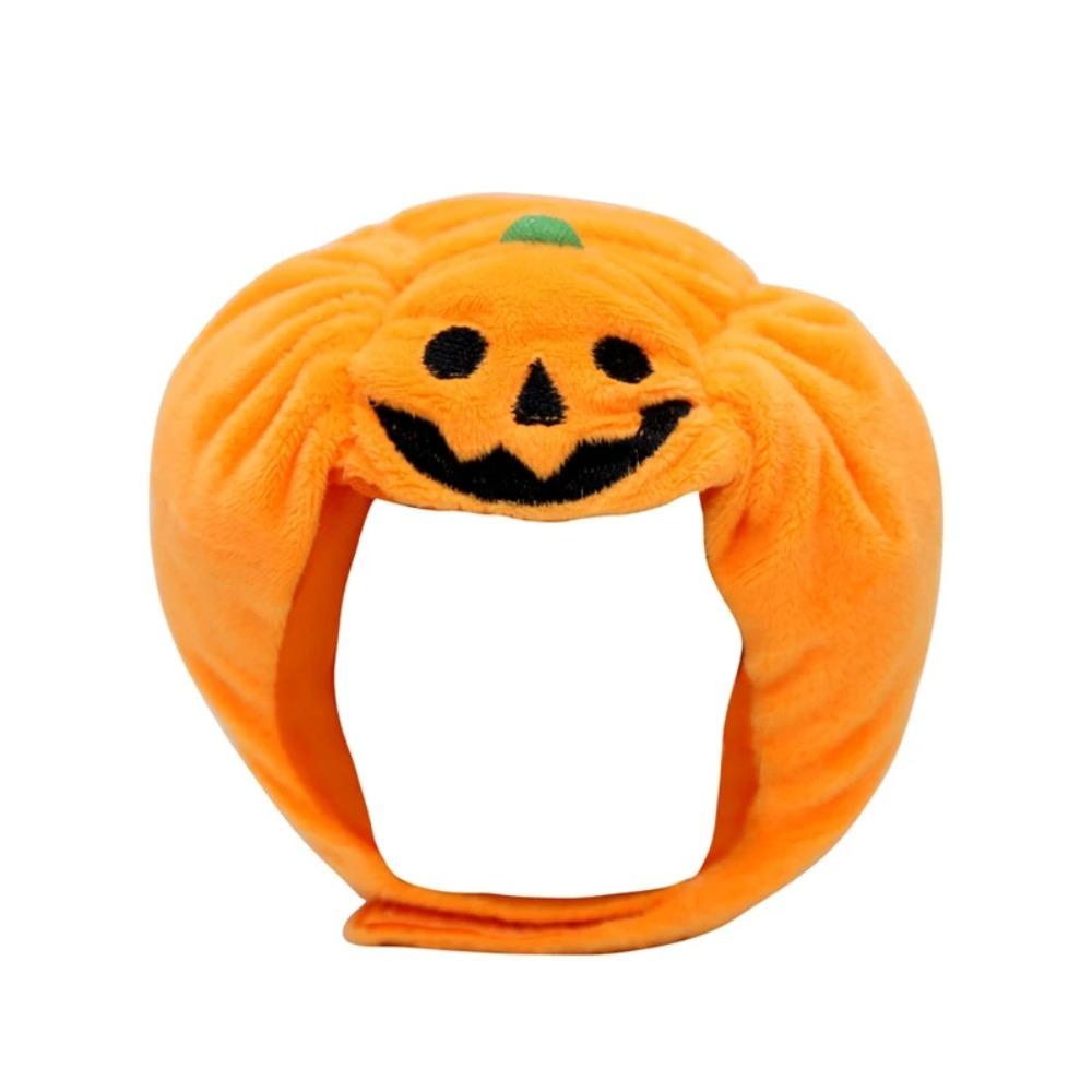 Dress Up Pet Halloween Hat Headdress Plush Cat Headgear Headdress Pumpkin Dogs Hat  Costume